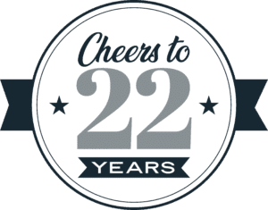 Cheers to 22 Years logo